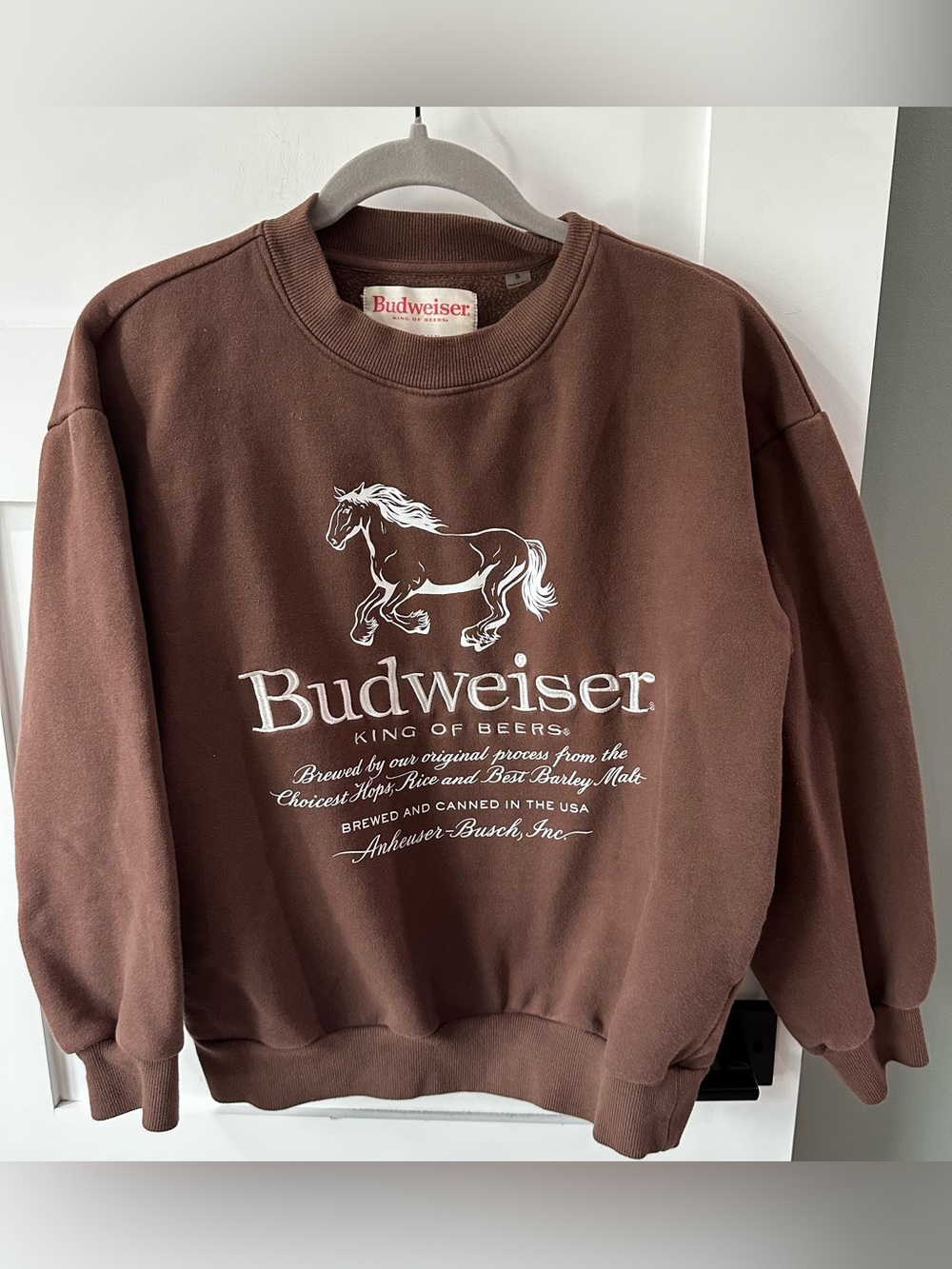Budweiser Pacsun Crewneck Size Small Embroidery Brown King Of Beers